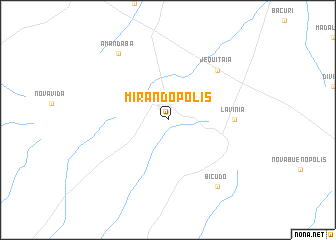 map of Mirandópolis