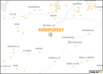 map of Miran Forest