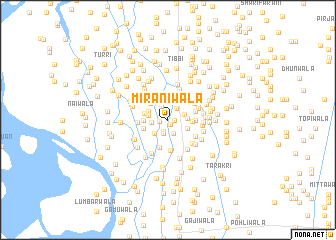 map of Mīrānīwāla