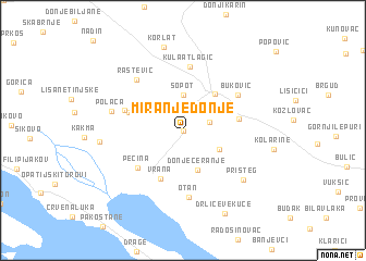 map of Miranje Donje