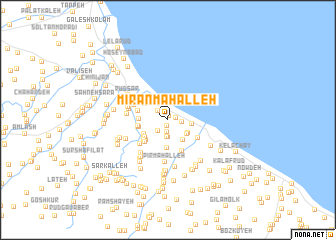 map of Mīrān Maḩalleh