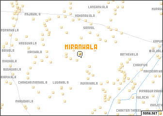 map of Mīranwāla