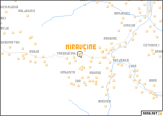 map of Miravčine