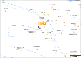 map of Miravci