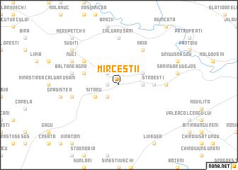 map of Mirceştii