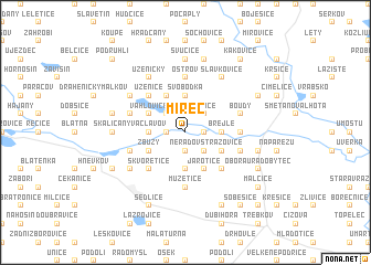 map of Míreč