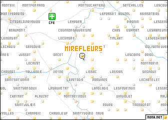 map of Mirefleurs