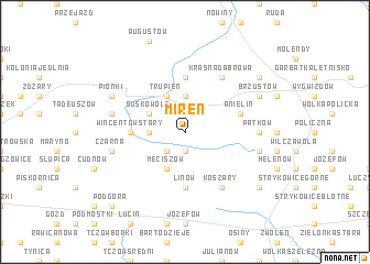 map of Mireń