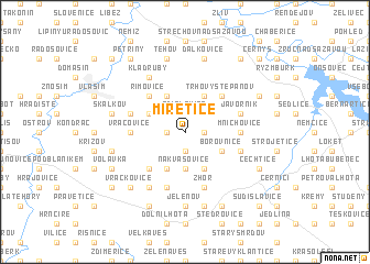 map of Miřetice