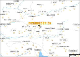 map of Mīrgah-e Derīzh