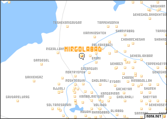 map of Mīrgolābād