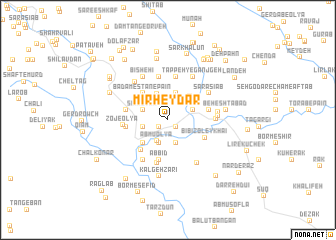 map of Mīr Ḩeydar