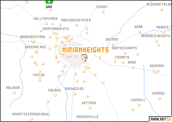 map of Miriam Heights