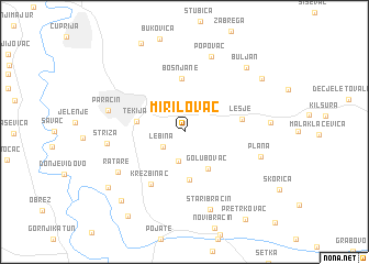 map of Mirilovac