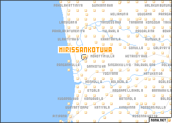 map of Mirissankotuwa