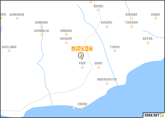 map of Mirkoh