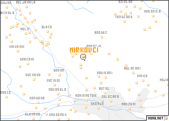 map of Mirkovci