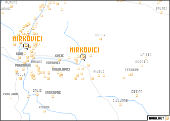 map of Mirkovići