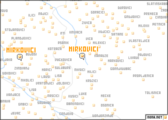 map of Mirkovići