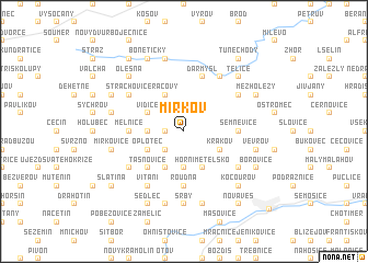 map of Mířkov