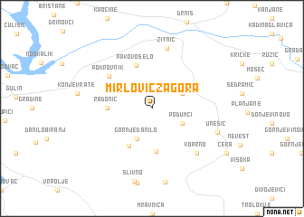map of Mirlović Zagora