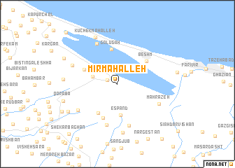 map of Mīr Maḩalleh