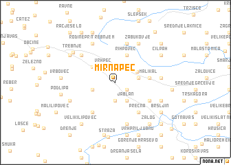 map of Mirna Peč