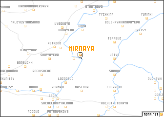 map of Mirnaya