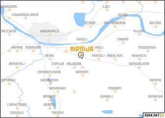 map of Mirnija