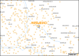 map of Mirojevići