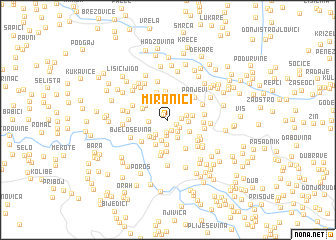 map of Mironići