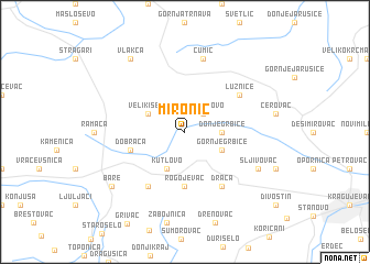 map of Mironić