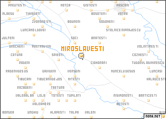 map of Miroslăveşti