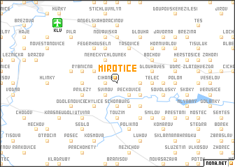 map of Mirotice