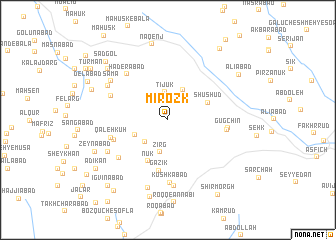 map of Mīrozk