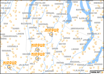 map of Mīrpur