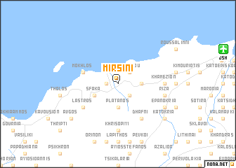 map of Mirsíni