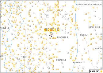 map of Mirwāla