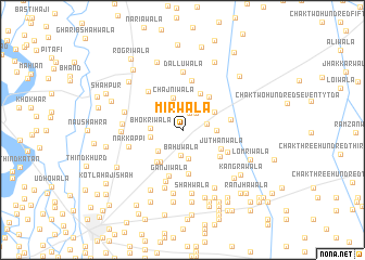 map of Mīrwāla