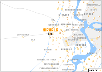 map of Mīrwāla