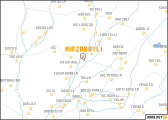 map of Mirzǝbǝyli