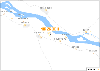 map of Mirzabek
