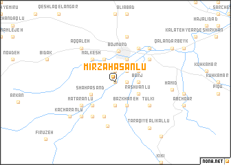 map of Mīrzā Ḩasanlū