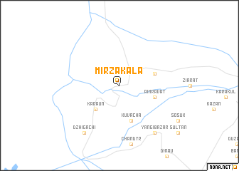 map of Mirza-Kala