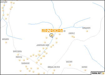 map of Mirza Khān