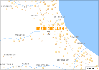 map of Mīrzā Maḩalleh