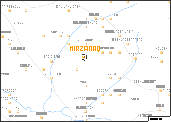 map of Mīrzānaq