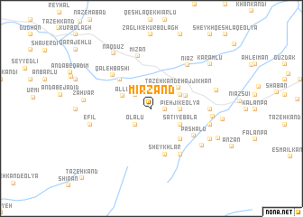 map of Mīrzānd