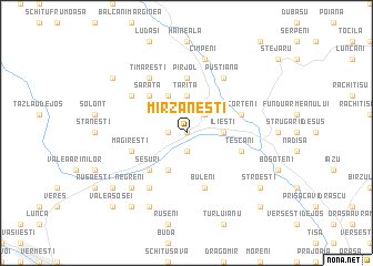 map of Mîrzăneşti