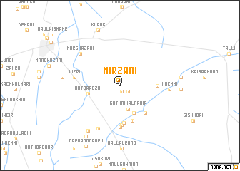 map of Mirzāni